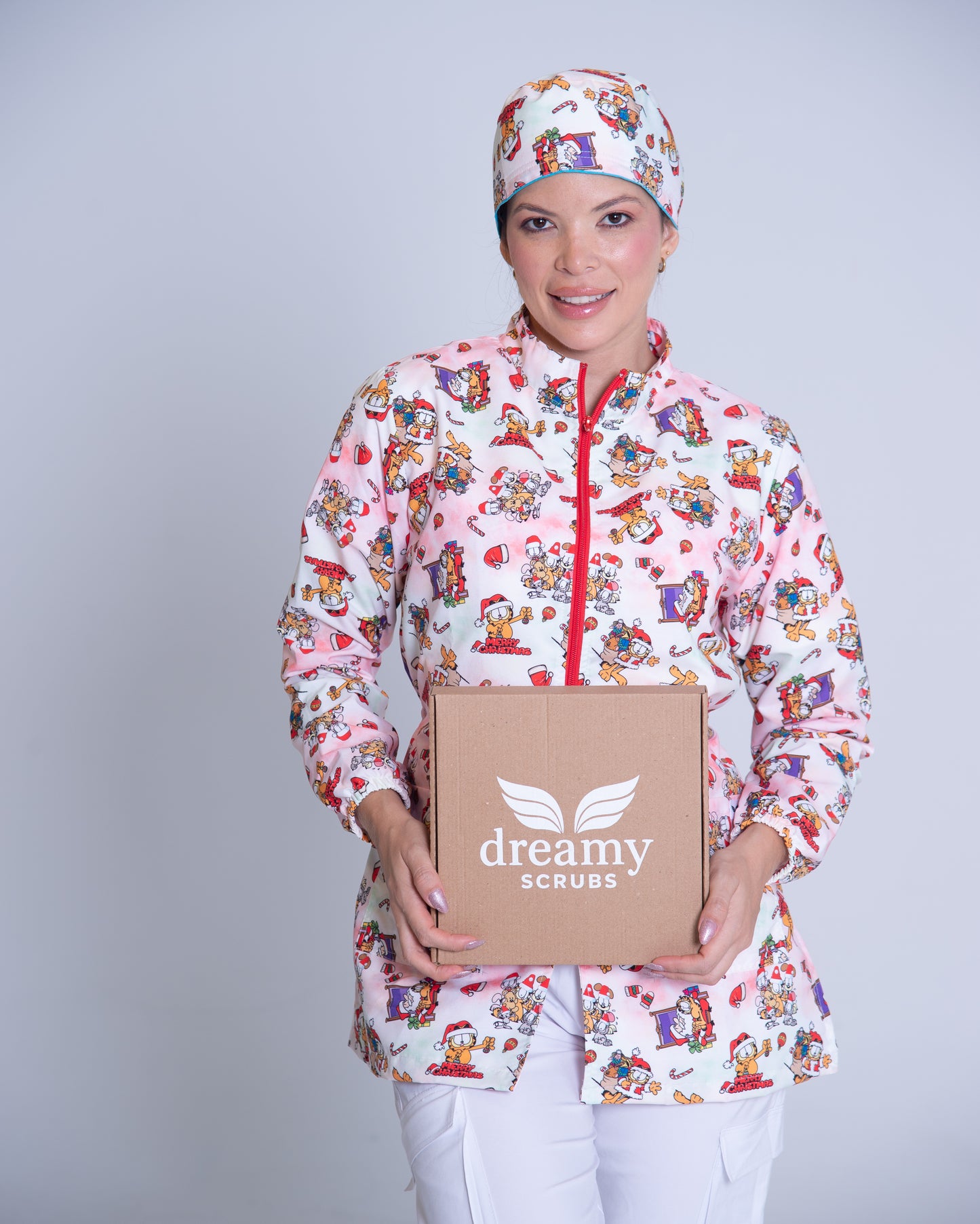 Bata médica premium antifluido holiday Dreamy Scrubs
