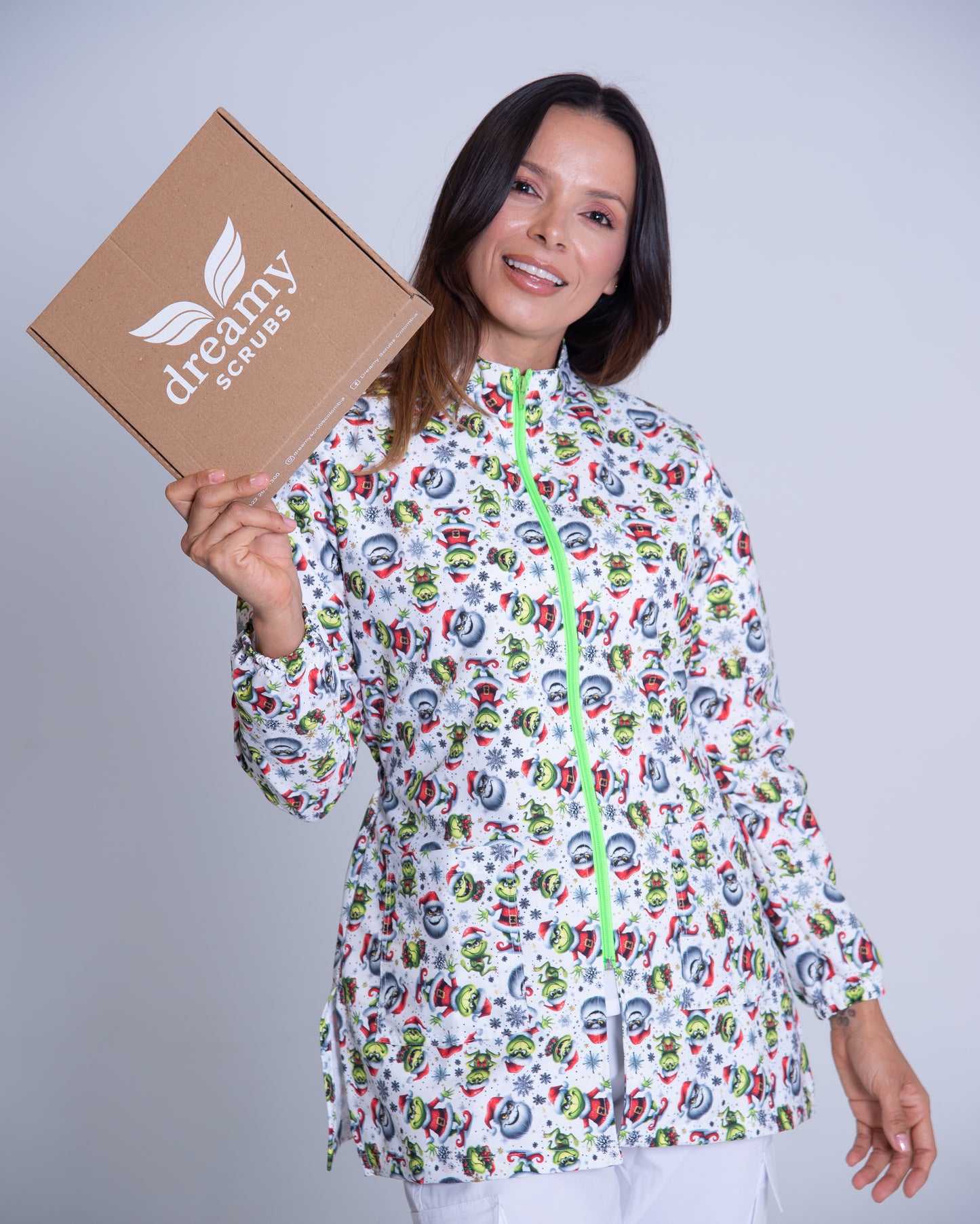 Bata médica premium antifluido holiday Dreamy Scrubs