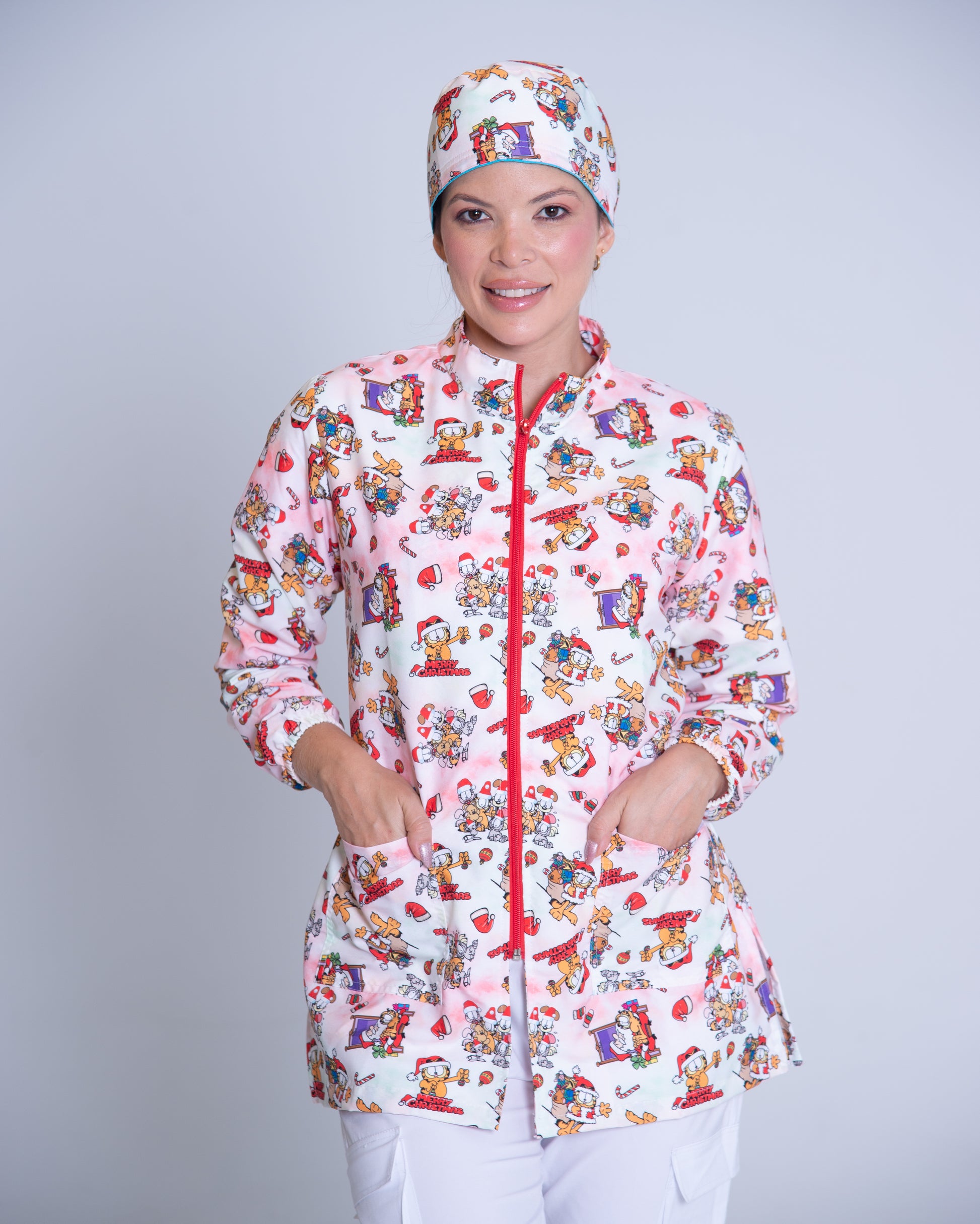 Bata médica premium antifluido holiday Dreamy Scrubs