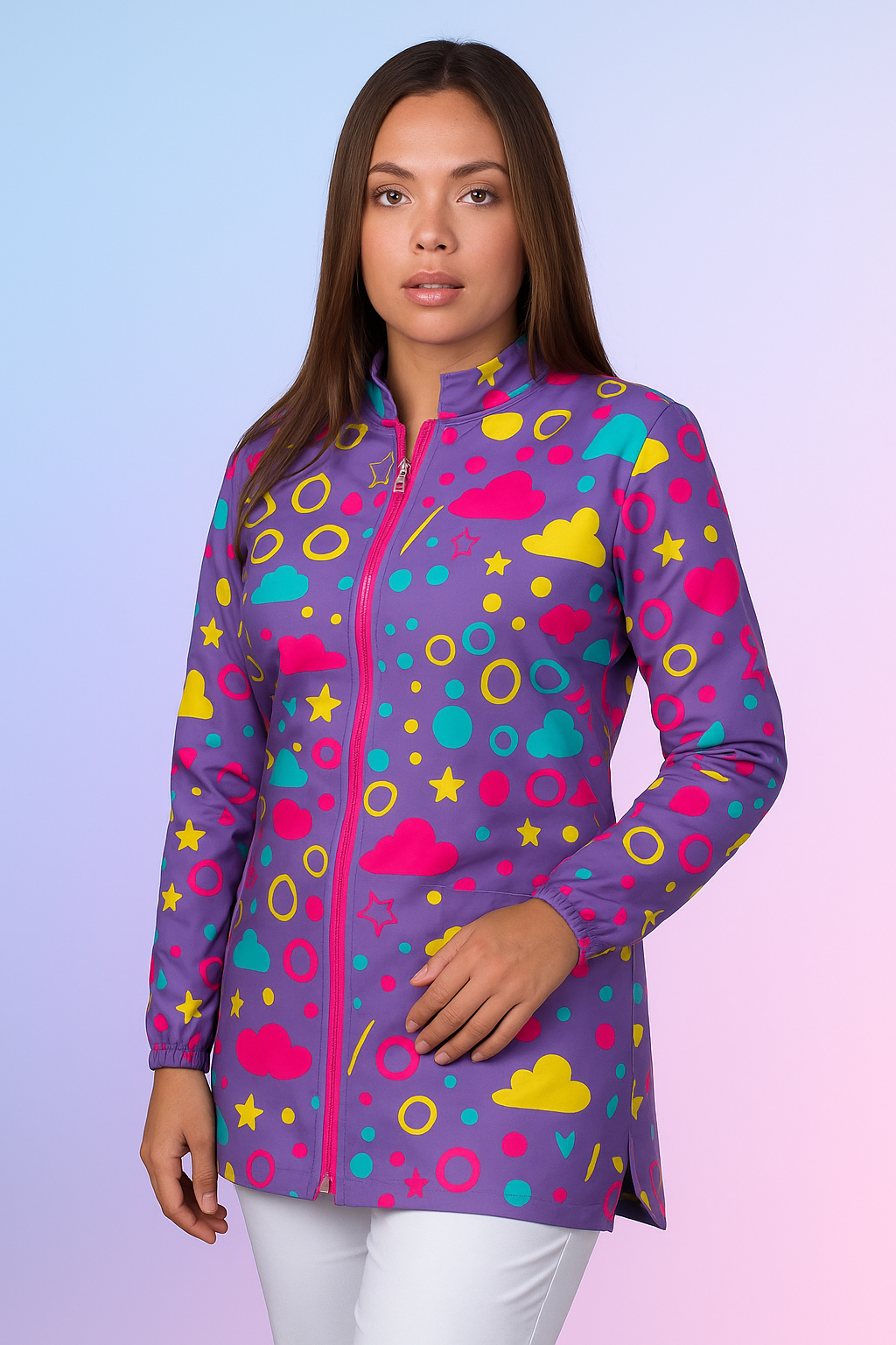 Bata médica premium antifluido diseño Oshosi Dreamy Scrubs