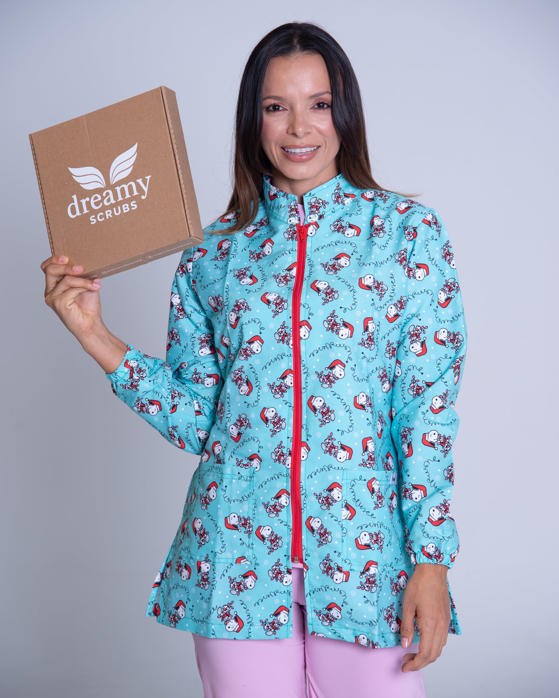 Bata médica premium antifluido holiday Dreamy Scrubs