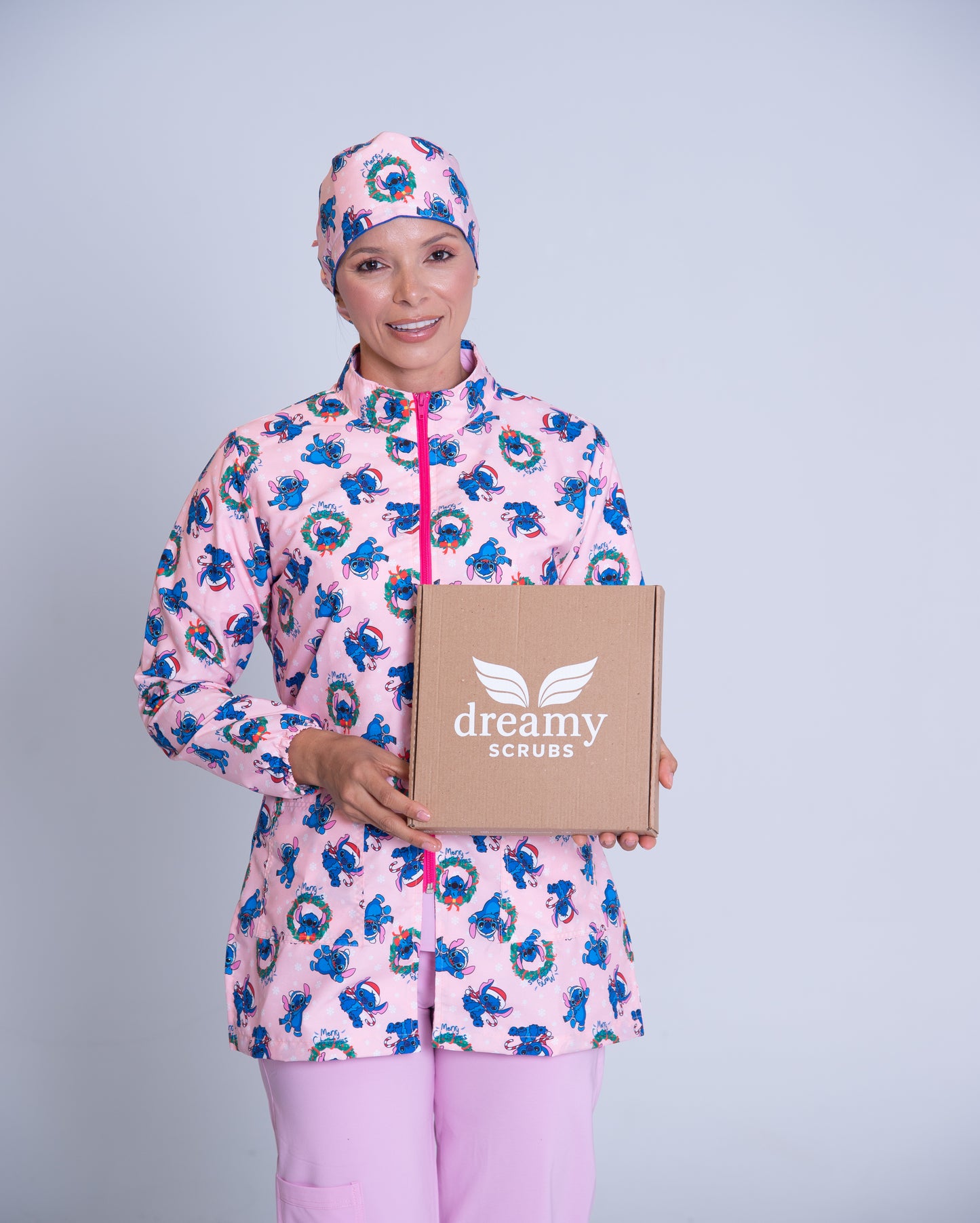 Bata médica premium antifluido holiday Dreamy Scrubs
