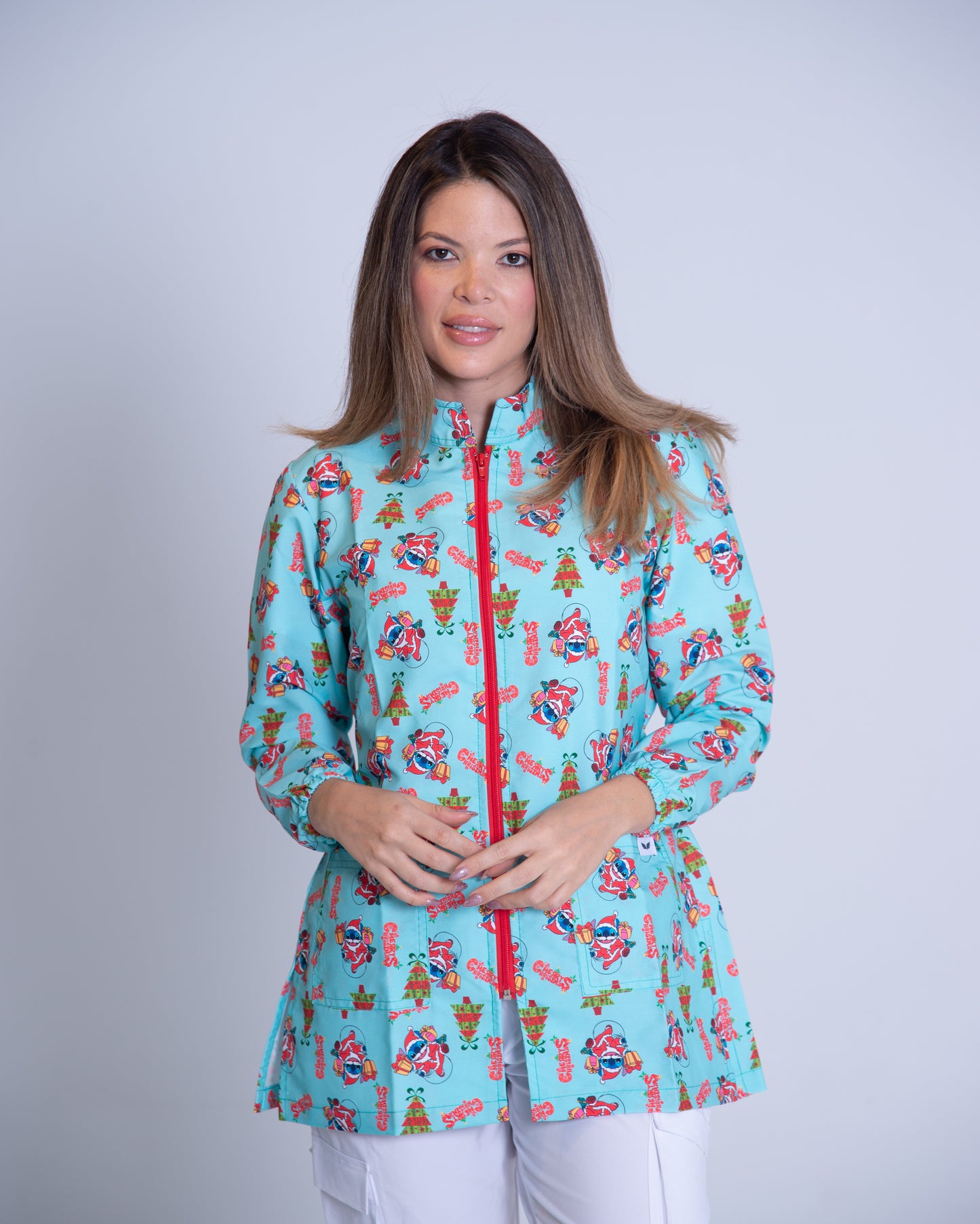 Bata médica premium antifluido holiday Dreamy Scrubs